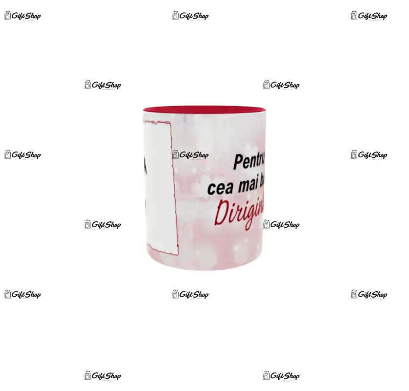 Pentru cea mai buna diriginta, cana personalizata cu poza si text, 330ml, model 3361